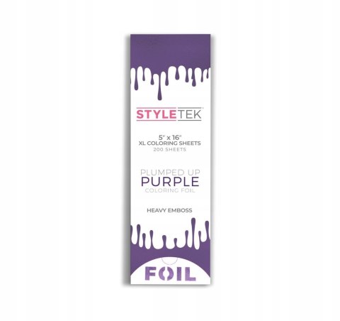 STYLETEK Folia ryflowana długa xl paski kolor purpurowy